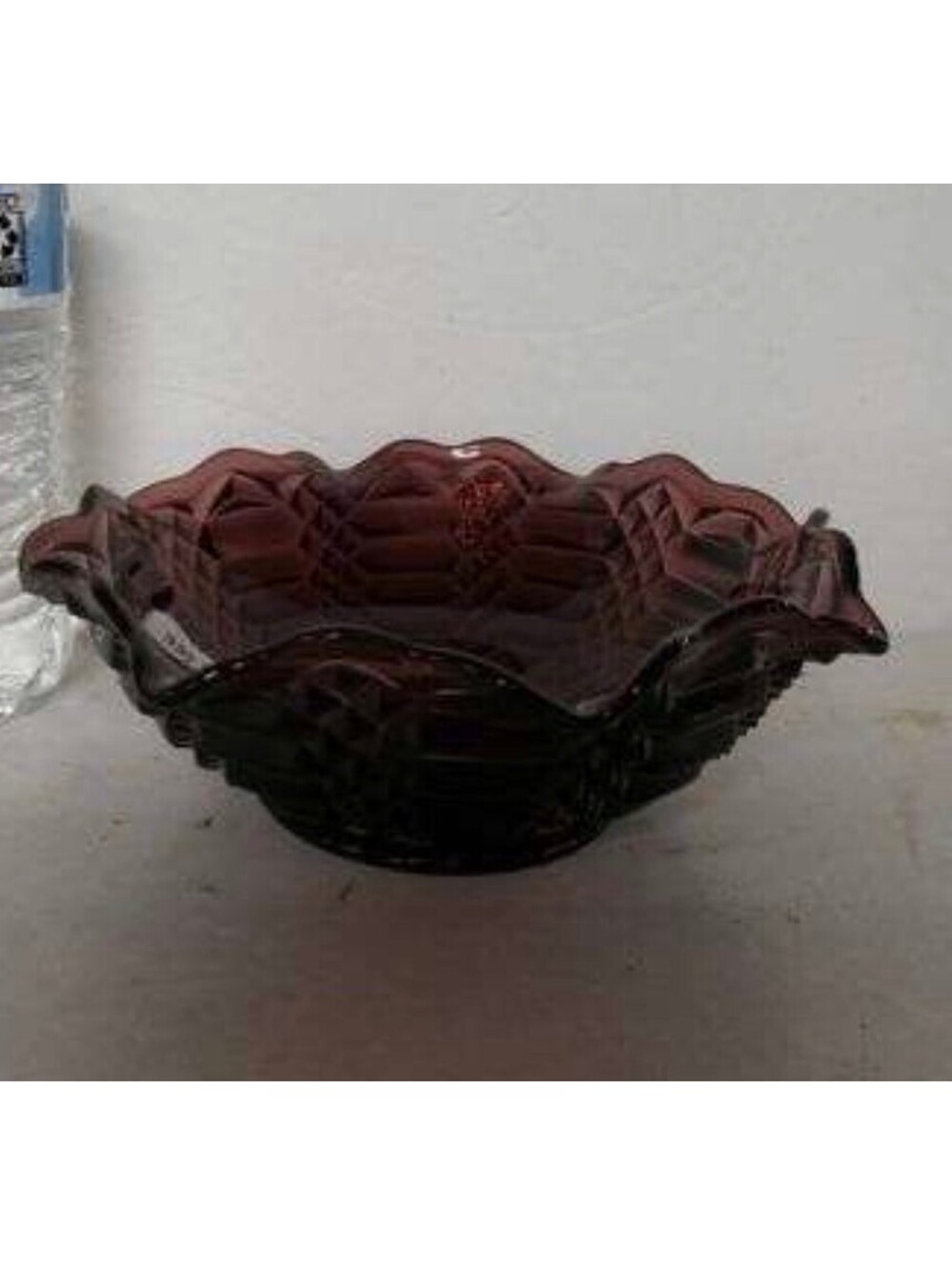 Vintage L. E. Smith Amethyst Purple Glass Decorative Bowl